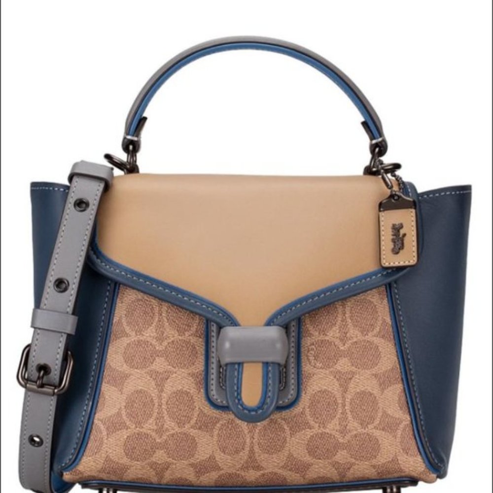 (SOLD) $399 *NEW* COACH Courier Carryall 23 In Colorblock - Picture 12 of 15